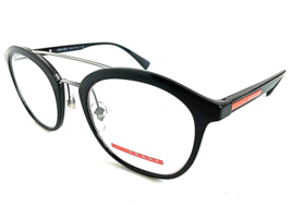 New PRADA Sport VPS 02H 1AB-1O1 Round 50mm Black Men&#39;s Eyeglasses Frame Italy - £133.36 GBP