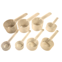 8 National Measures White Polypropylene Measuring Scoops 14.8, 39 and 94 CC - £7.55 GBP