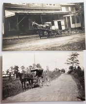 1913 Antique Post Office Horse Mail Buggy Rockville Md 2 Photos Post Rd Carrier - £54.21 GBP