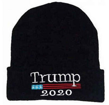 Donald Trump 2020 Beanie Knit Hat Black New - £7.19 GBP