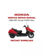 1986-2001 Honda CN250 Helix Service Repair Workshop Manual - $22.53 CAD