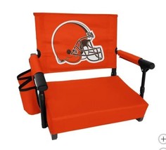 Cleveland Browns Stadium Seat NFL Premium Foldable Pocket Orange Brown W... - $1,597.64 MXN