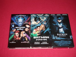 Batman Robin Batman Forever Batman Returns VHS Movies Lot Of 3 - £11.60 GBP