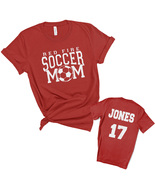 Custom Personalized Glitter Soccer Mom Team Design Unisex Soft Jersey T ... - £19.08 GBP+