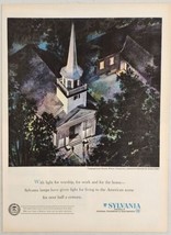1959 Print Ad Sylvania Lamps Give Light Congregational Church Wilton,Connecticut - £15.09 GBP