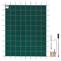 VEVOR Mesh Winter Pool Safety Cover 16&#39;x28&#39; for 14&#39;x26&#39; In-Ground Pool O... - $430.99