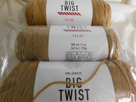 Big Twist Value lot of 3 Camel dye lot 650352 - £12.54 GBP