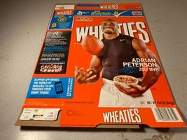 2012 Wheaties NFL MVP Adrian Peterson  Empty Flat Box - $12.99