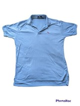 Mens Steeplechase Polo Sky Blue Short Sleeve T-Shirt Polyester Blend Large - £14.70 GBP