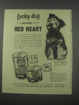 1954 Red Heart Dog Food Ad - Lucky dog he&#39;s correctly fed on Red Heart - £14.60 GBP