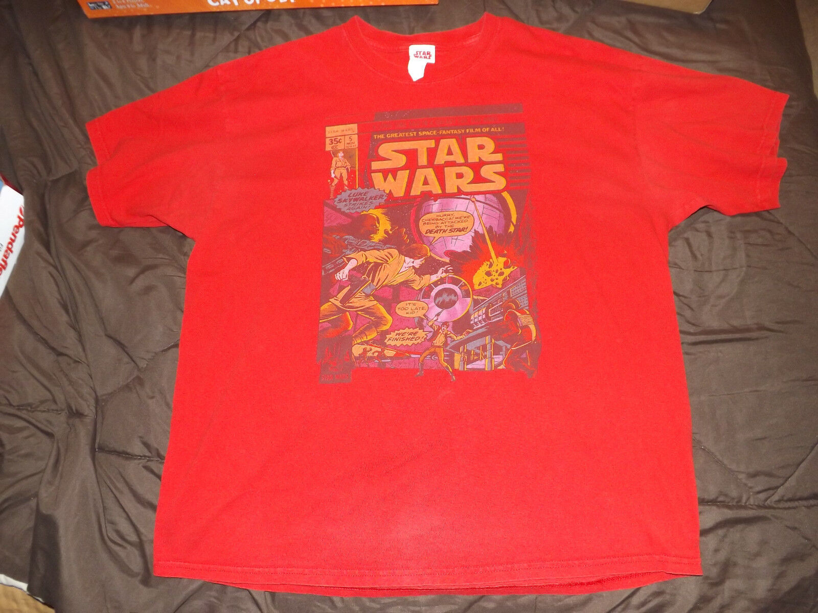 Star Wars comic book men&#39;s T-shirt size XL/XG red tee shirt - $5.99