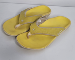 Spenco Womens Flip Flop Sandals Sz 9 Slip On Comfort Wide Strap Yellow  ... - $21.99