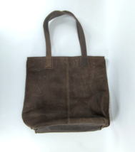 J. Jill Leather Bag Tote Carryall Purse Handbag Shoulder Strap Rustic Br... - $49.79