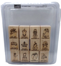 Stampin Up A Little Love 12 Piece Rubber Stamp Kit 2004 Doodles Drawings Whimsy - £9.54 GBP