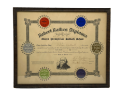 Antico Robert Raikes Alumni Domenica Scuola Diploma Pittsburgh Pa 1918 - £98.87 GBP
