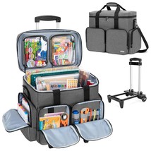 Rolling Scrapbook Tote On Wheels, Scrapbook Storage Bag With Detachable ... - £118.29 GBP