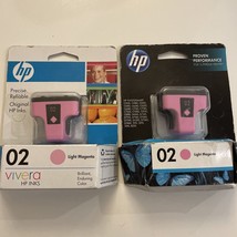 Lot Of 2 Hp 02 Photosmart Vivera Light Magenta Ink Cartridge C8775WN Oem - $9.49