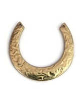 Retro Gold Tone Hammered Horseshoe Style Pendant - £10.91 GBP