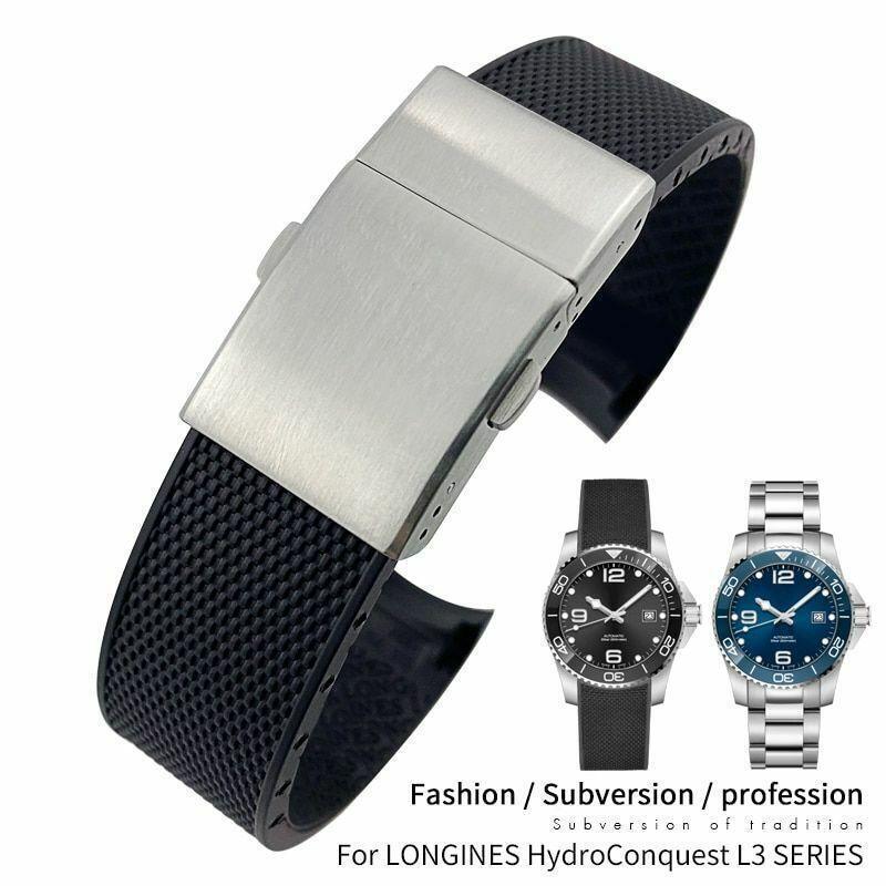 Rubber Silicone Watch Strap for Longines Waterproof Watchband Hydro Conquest L3 - $24.99 - $76.99
