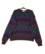 Vtg Sears The Mens Store Sweater Large Colorful Striped Chunky Knit 80s ... - $26.56 CAD