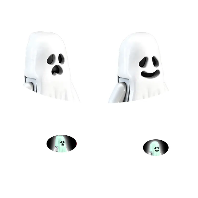 Play Single Horror Halloween Series Building Blocks Luminous Smiling&amp;Crying Ghos - £23.18 GBP