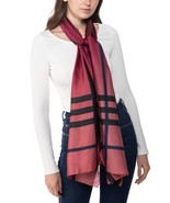 MSRP $35 Giani Bernini Ombre Plaid Oblong Scarf Red Size OSFA - $18.50 CAD