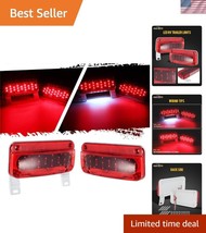 Multi-Functional Rectangular Red LED Lights with License Plate Mounting ... - $41.50