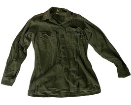 Vintage U.S. Army Vietnam Era Sateen Cotton Shirt w/ Patches Named - $87.43