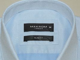 Men's Franco Gilberto Dress Shirt Cotton Blend French Cuffs Turkey 5482-418 Blue image 6