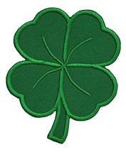 Four Leaf Clover Green Irish St. Patrick&#39;s Day Embroidered Iron on Patch... - £4.32 GBP+