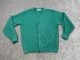 Vintage Izod Lacoste Sweater Mens Large Cardigan Alligator Button Jumper... - $928.97 MXN
