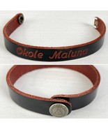 Okole Maluna XL Black Leather Bracelet 8&quot; Magic Kingdom FrontierLand Haw... - £21.17 GBP