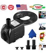 Quiet 400GPH Submersible Fountain Pump for Aquariums &amp; Ponds with 6.5ft ... - $53.14 CAD