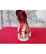 Vintage Nancy Ann Storybook Doll Red &amp; White Polka Dot Dress on stand - £11.67 GBP