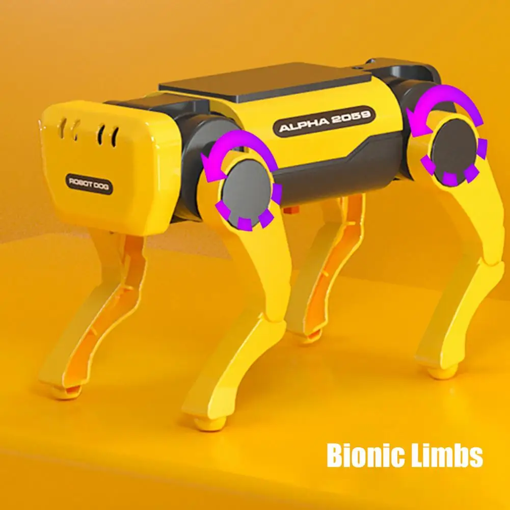 DIY Gadgets Quadruped Bionic Smart Robot Dog Toys Solar Educational Assembly - £16.96 GBP