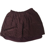 MADEWELL Womens Skirt Mini Purple Black Premier Polka Dot Silk Sz Medium - £9.31 GBP