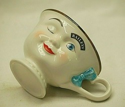 Bailey&#39;s Irish Cream Coffee Cup Mug Winking Girl Face Yum Footed Blue Ha... - $24.74