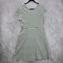 Old Navy Gray Stripe Short Sleeve Fit Flare Dress Large - $25.00