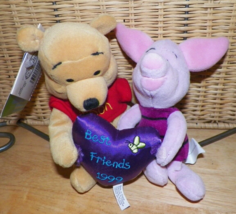 The Disney Store - POOH & PIGLET Best Friends - 1999 - Plush Beanbags - 1 pc NWT - $16.99