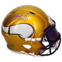 Adrian Peterson Autographed Vikings Flash Authentic Helmet w/ Visor Beckett - £535.93 GBP