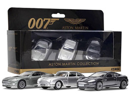 Aston Martin Collection &quot;James Bond 007&quot; Set of 3 Pieces Diecast Model Cars by C - £48.05 GBP