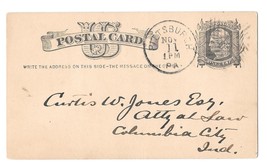 Sc UX5 Pittsburgh PA 1879 Fancy Cancel 4 Pane Angled Grids Killer Postal... - £7.93 GBP