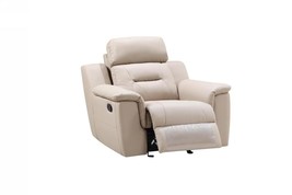41" Beige Fascinating Leather Reclining Chair - $20,263.12 MXN