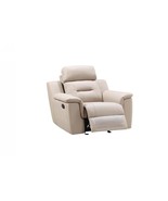 41&quot; Beige Fascinating Leather Reclining Chair - $20,142.41 MXN