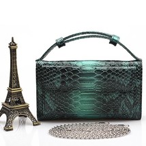 High Quality PU Leather Clutch Crossbody Bag for Women Gold Luxury Serpentine Cl - £21.27 GBP