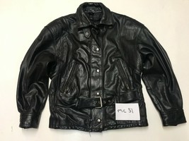 Hein Gericke Vintage Veste Cuir Moto en Noir Aisselle/Aisselle 21 &quot; (mc51) - $75.22