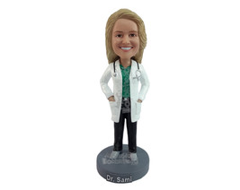 Custom Bobblehead Good Doctor with both hands in pocket and stethoscope around t - £69.98 GBP