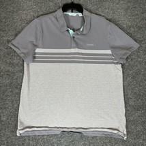 Calvin Klein Shirt Mens XL Grey Golf Polo Striped Short Sleeve Casual Co... - £10.83 GBP