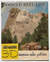 View-master Reel List September 1954 Sawyer&#39;s Brochure Ephemera Mt Rushmore - £3.14 GBP