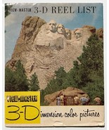 View-master Reel List September 1954 Sawyer&#39;s Brochure Ephemera Mt Rushmore - £3.09 GBP